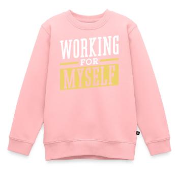 Für Mich Selbst Arbeiten Unternehmer Gründer CEO - Kinder Premium Organic Sweatshirt - Rosa - Vorne - AI Model Kid Female (0cm)