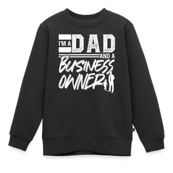 Ich Bin Ein Vater Und Ein Geschäftsinhaber CEO - Kinder Premium Organic Sweatshirt - Schwarz - Vorne - AI Model Kid Female (0cm)