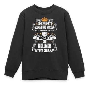 Kellner T witziges Spruch Motiv Kellner - Kinder Premium Organic Sweatshirt - Schwarz - Vorne - AI Model Kid Female (0cm)