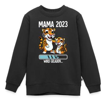 Werdende Mama 2023 - Kinder Premium Organic Sweatshirt - Schwarz - Vorne - AI Model Kid Female (0cm)