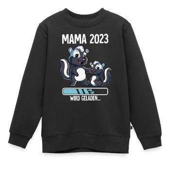 Werdende Mama 2023 - Kinder Premium Organic Sweatshirt - Schwarz - Vorne - AI Model Kid Female (0cm)