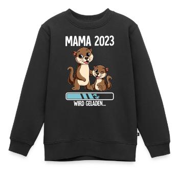 Werdende Mama 2023 - Kinder Premium Organic Sweatshirt - Schwarz - Vorne - AI Model Kid Female (0cm)