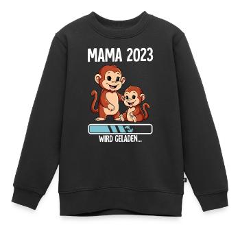 Werdende Mama 2023 - Kinder Premium Organic Sweatshirt - Schwarz - Vorne - AI Model Kid Female (0cm)
