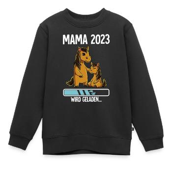 Werdende Mama 2023 - Kinder Premium Organic Sweatshirt - Schwarz - Vorne - AI Model Kid Female (0cm)