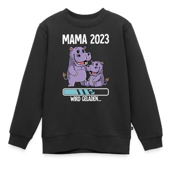 Werdende Mama 2023 - Kinder Premium Organic Sweatshirt - Schwarz - Vorne - AI Model Kid Female (0cm)