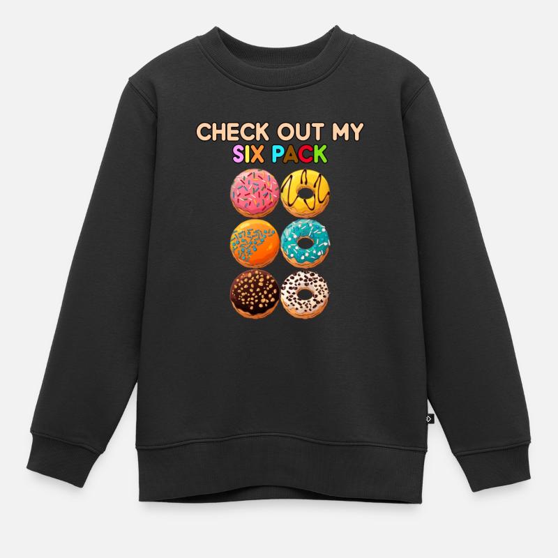 Découvrez mon pack de six beignets gourmands Donut Gym Lover Lover - Sweat Premium enfant bio - noir
