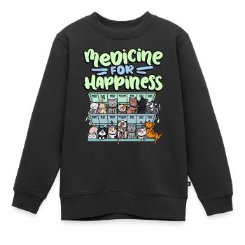 Meine Glückliche Medizin Jeden Tag Pille - Kinder Premium Organic Sweatshirt - Schwarz - Vorne - AI Model Kid Female (0cm)