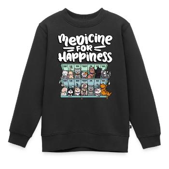 Meine Glückliche Medizin Jeden Tag Pille - Kinder Premium Organic Sweatshirt - Schwarz - Vorne - AI Model Kid Female (0cm)