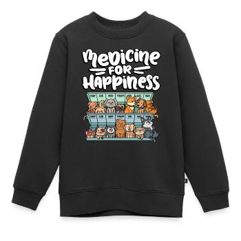Meine Glückliche Medizin Jeden Tag Pille - Kinder Premium Organic Sweatshirt - Schwarz - Vorne - AI Model Kid Female (0cm)
