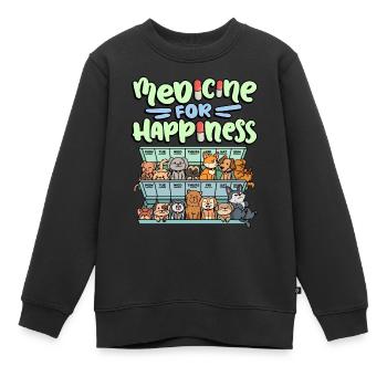 Meine Glückliche Medizin Jeden Tag Pille - Kinder Premium Organic Sweatshirt - Schwarz - Vorne - AI Model Kid Female (0cm)
