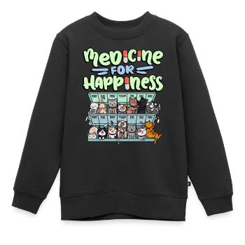 Meine Glückliche Medizin Jeden Tag Pille - Kinder Premium Organic Sweatshirt - Schwarz - Vorne - AI Model Kid Female (0cm)