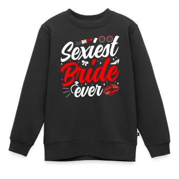 La mariée la plus sexy de tous les temps se marie - Sweat Premium enfant bio - noir - Devant - AI Model Kid Female (0cm)