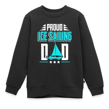 Eissegeln Yacht Segler - Kinder Premium Organic Sweatshirt - Schwarz - Vorne - AI Model Kid Female (0cm)