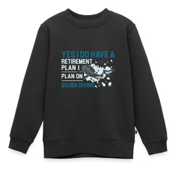 Cadeau de plongée sous-marine plongeur sous-marin - Sweat Premium enfant bio - noir - Devant - AI Model Kid Female (0cm)
