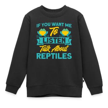 Snake Reptile Lovers Reptile Cadeau - Sweat Premium enfant bio - noir - Devant - AI Model Kid Female (0cm)