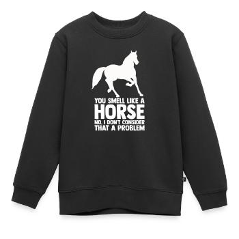Reiten Pferd Reiterhof Reiterin Geschenk - Kinder Premium Organic Sweatshirt - Schwarz - Vorne - AI Model Kid Female (0cm)