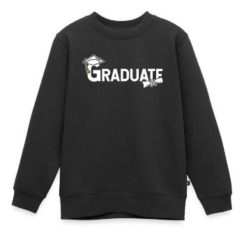 Célébration de remise des diplômes des diplômés - Sweat Premium enfant bio - noir - Devant - AI Model Kid Female (0cm)