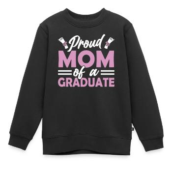 Fière mère d’un diplômé diplômé - Sweat Premium enfant bio - noir - Devant - AI Model Kid Female (0cm)