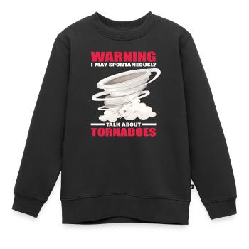 Tornado Liebhaber Sturm Stürme Sturmjäger - Kinder Premium Organic Sweatshirt - Schwarz - Vorne - AI Model Kid Female (0cm)