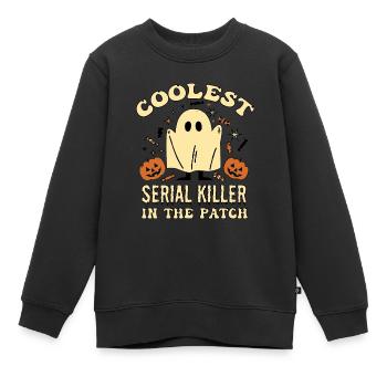 Coolest Serial Killer In The Patch Halloween - Kinder Premium Organic Sweatshirt - Schwarz - Vorne - AI Model Kid Female (0cm)