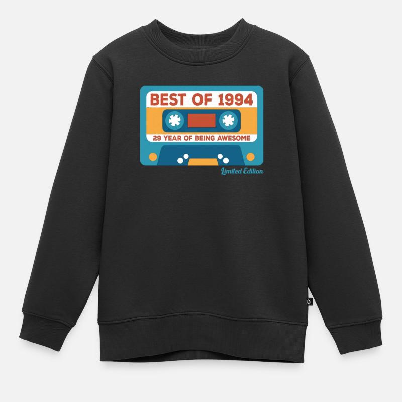 1994 Vintage Vintage Retro Geburtstagsgeschenk - Kinder Premium Organic Sweatshirt - Schwarz