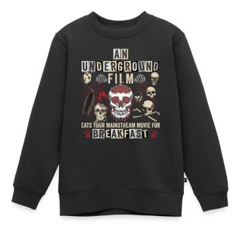 Film underground, Cinéma indépendant, Horreur - Sweat Premium enfant bio - noir - Devant - AI Model Kid Female (0cm)