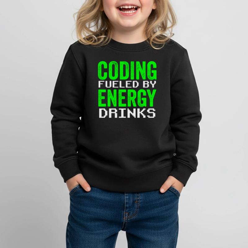 Programmieren Mit Energydrinks Coder Code Coding Kinder Premium Organic Sweatshirt