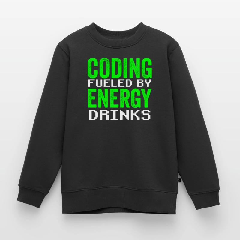 Programmieren Mit Energydrinks Coder Code Coding Kinder Premium Organic Sweatshirt