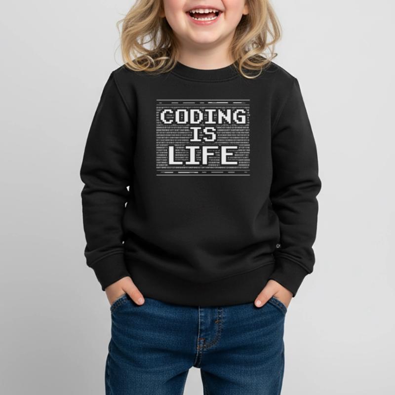 Coding Ist Leben Coder Code Programmierer Kinder Premium Organic Sweatshirt