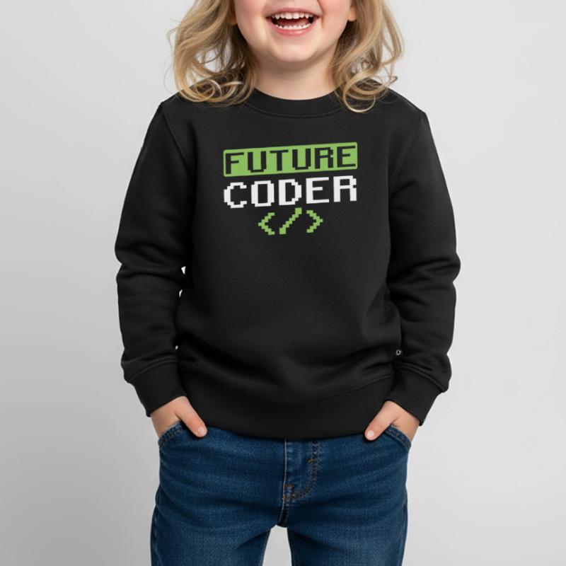 Zukünftiger Coder Coding Programmierer Code Kinder Premium Organic Sweatshirt