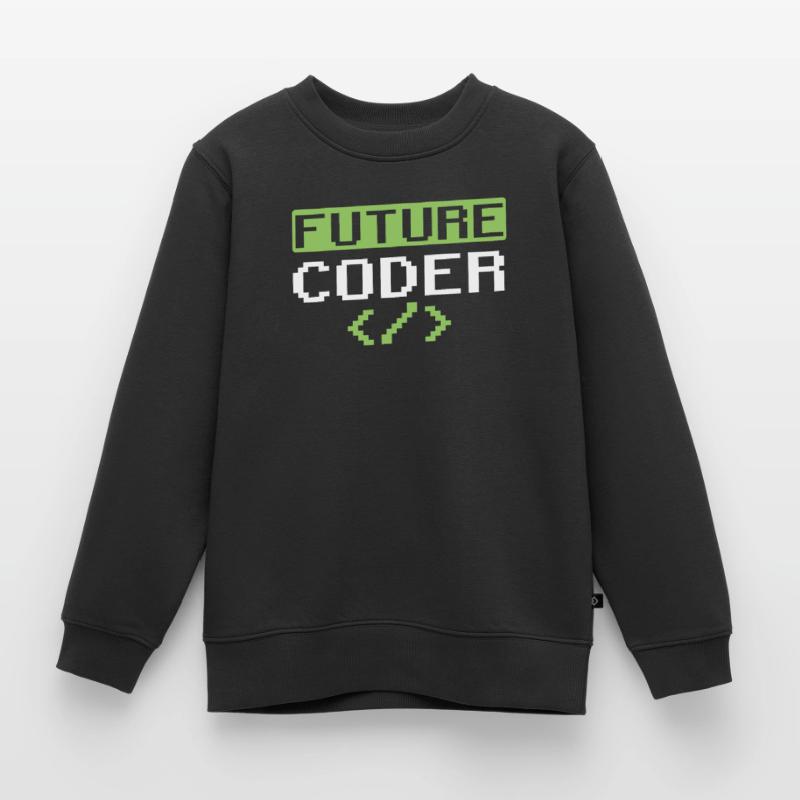 Zukünftiger Coder Coding Programmierer Code Kinder Premium Organic Sweatshirt