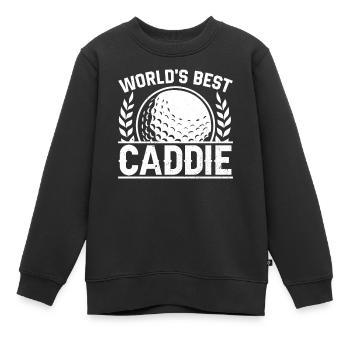 Le meilleur caddie du monde Golfeurs de golf - Sweat Premium enfant bio - noir - Devant - AI Model Kid Female (0cm)