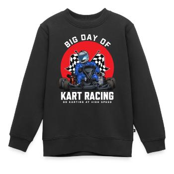Kart-Rennen Go-Kart-Rennfahrer Gokart-Rennbahn-Ren - Kinder Premium Organic Sweatshirt - Schwarz - Vorne - AI Model Kid Female (0cm)