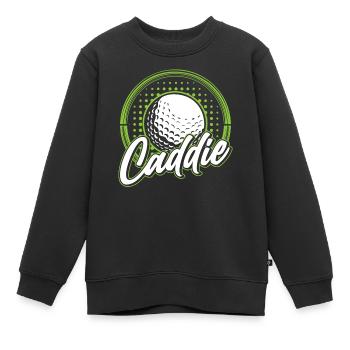 Caddie Golfeur Golfen Profession de golf - Sweat Premium enfant bio - noir - Devant - AI Model Kid Female (0cm)