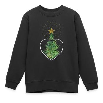 Weihnachtsbaum Christbaum Weihnachtsstern - Kinder Premium Organic Sweatshirt - Schwarz - Vorne - AI Model Kid Female (0cm)