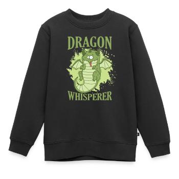 Dragon Whisperer Fantasy Animal Dragon - Sweat Premium enfant bio - noir - Devant - AI Model Kid Female (0cm)