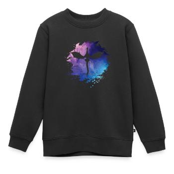 Drachen Fleck Tierkreiszeichen - Kinder Premium Organic Sweatshirt - Schwarz - Vorne - AI Model Kid Female (0cm)