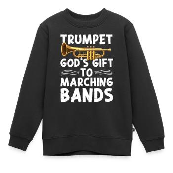 Fanfare de trompettistes - Sweat Premium enfant bio - noir - Devant - AI Model Kid Female (0cm)