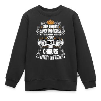 Chirurg T witziges Spruch Motiv Chirurg - Kinder Premium Organic Sweatshirt - Schwarz - Vorne - AI Model Kid Female (0cm)