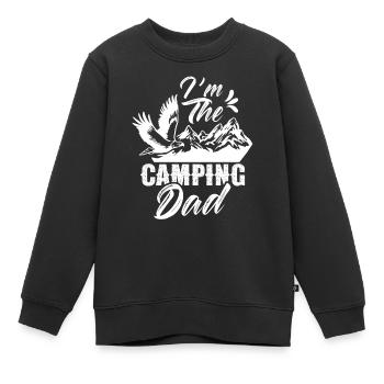 Ich Bin Der Camping Papa Campen Camp Camper - Kinder Premium Organic Sweatshirt - Schwarz - Vorne - AI Model Kid Female (0cm)