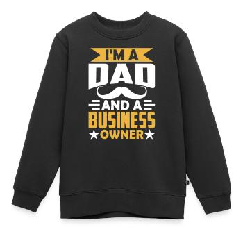 Ich Bin Ein Vater Und Ein Geschäftsinhaber CEO - Kinder Premium Organic Sweatshirt - Schwarz - Vorne - AI Model Kid Female (0cm)