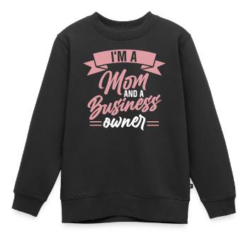 Je suis mère et propriétaire d’entreprise - Sweat Premium enfant bio - noir - Devant - AI Model Kid Female (0cm)