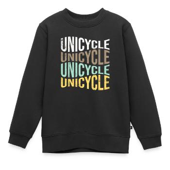 Einrad - Kinder Premium Organic Sweatshirt - Schwarz - Vorne - AI Model Kid Female (0cm)