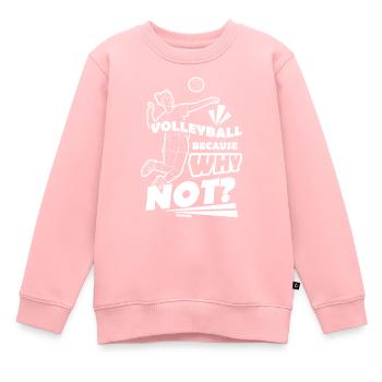 Volley-ball - Sweat Premium enfant bio - rose - Devant - AI Model Kid Female (0cm)