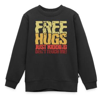 Ironie Sarcastique Noir Humour Cadeau - Sweat Premium enfant bio - noir - Devant - AI Model Kid Female (0cm)