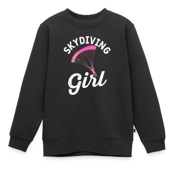 Fallschirmspringen Mädchen Sky Diver Mädchen - Kinder Premium Organic Sweatshirt - Schwarz - Vorne - AI Model Kid Female (0cm)