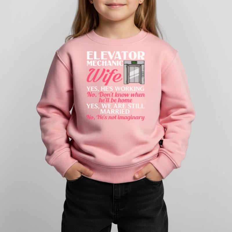 Elevator Elevator System Technician Woman Elevator Elevator Kids Premium Organic Sweatshirt