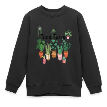 Parent de plante - Sweat Premium enfant bio - noir - Devant - AI Model Kid Female (0cm)