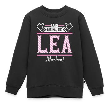 Lea Geschenkidee Geschenk Geburtstag - Kinder Premium Organic Sweatshirt - Schwarz - Vorne - AI Model Kid Female (0cm)