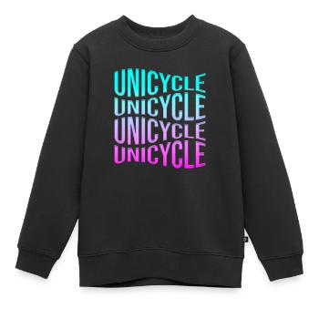 Einrad - Kinder Premium Organic Sweatshirt - Schwarz - Vorne - AI Model Kid Female (0cm)